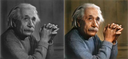 Colorized Albert Einstein